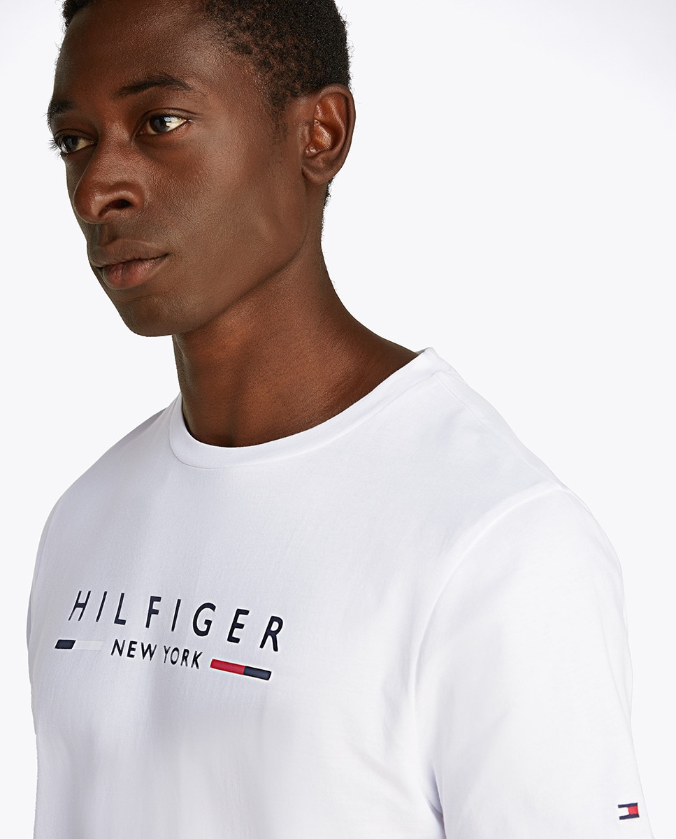T-shirt com Branding Impresso Branco-3