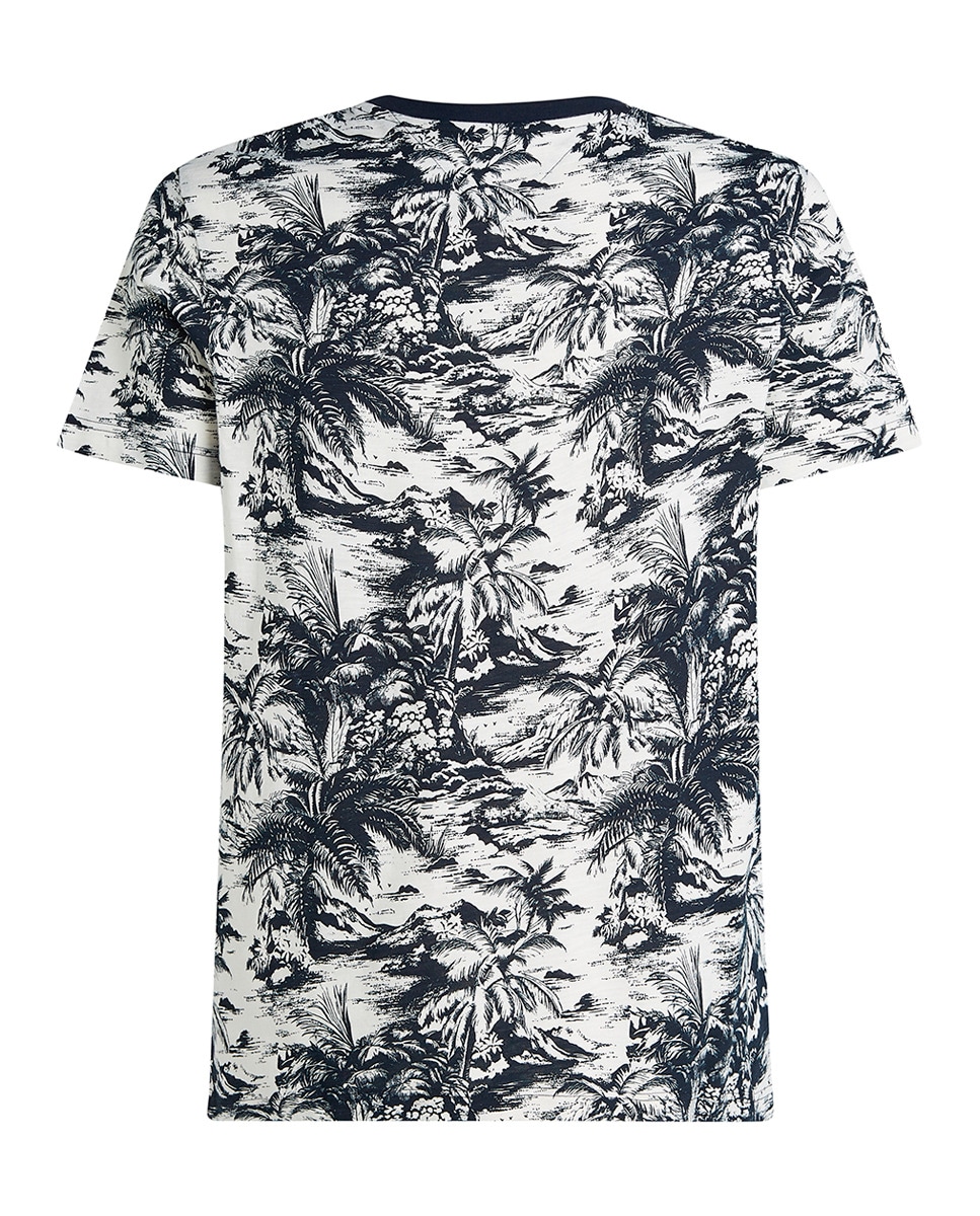 T-shirt com Estampado Tropical Multicolor-7