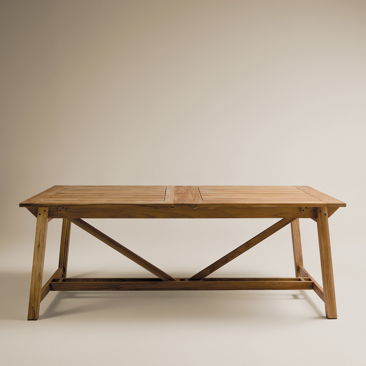 Mesa de Refeições Extensível de Teca Arrecife Natural-3