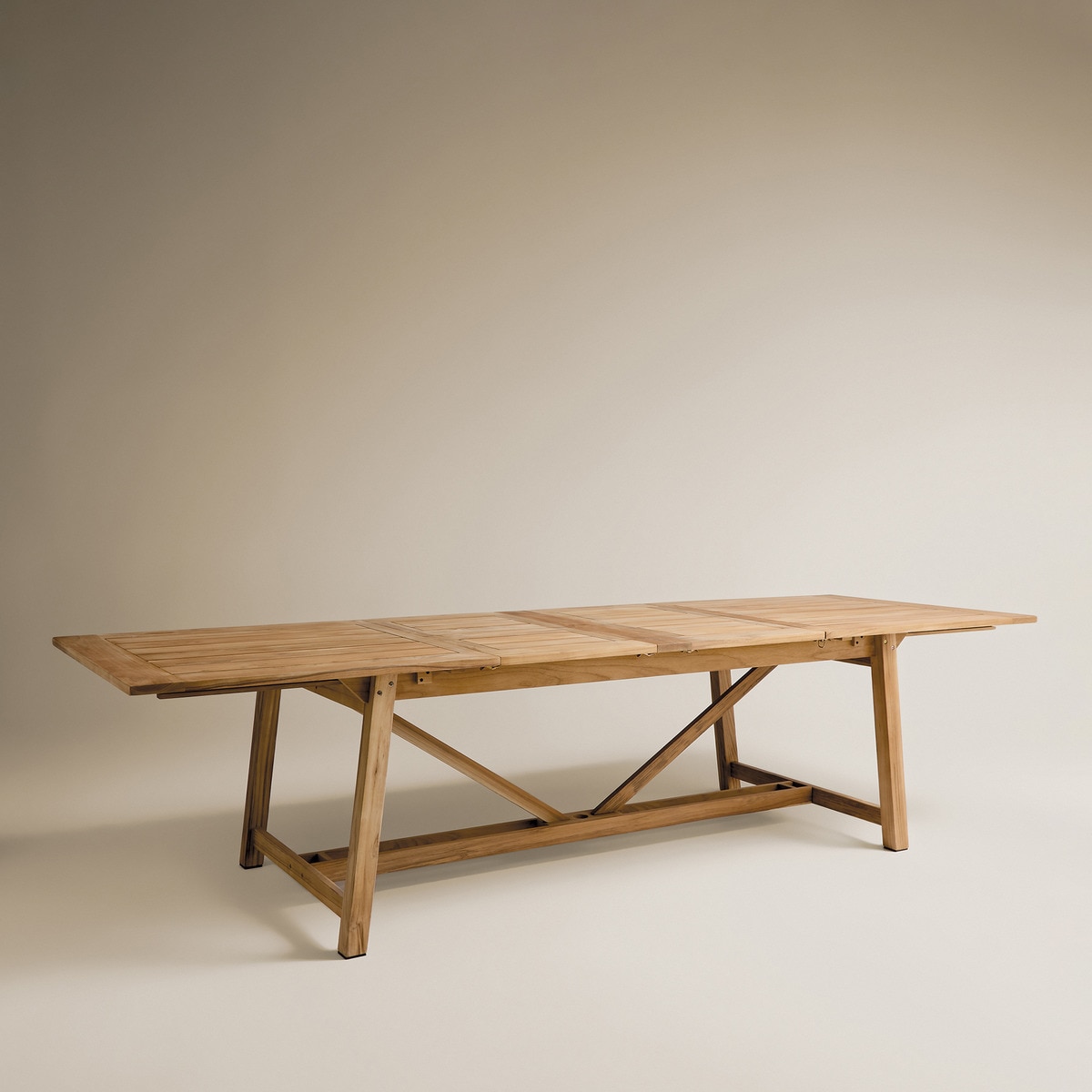 Mesa de Refeições Extensível de Teca Arrecife Natural-2