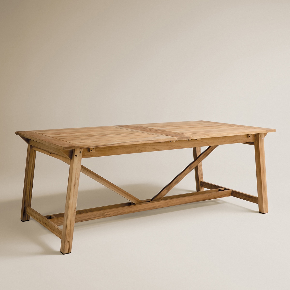 Mesa de Refeições Extensível de Teca Arrecife Natural-1