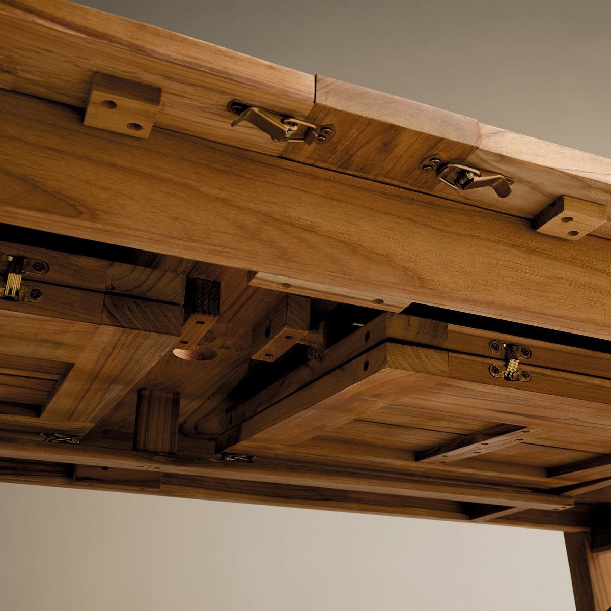 Mesa de Refeições Extensível de Teca Arrecife Natural-8