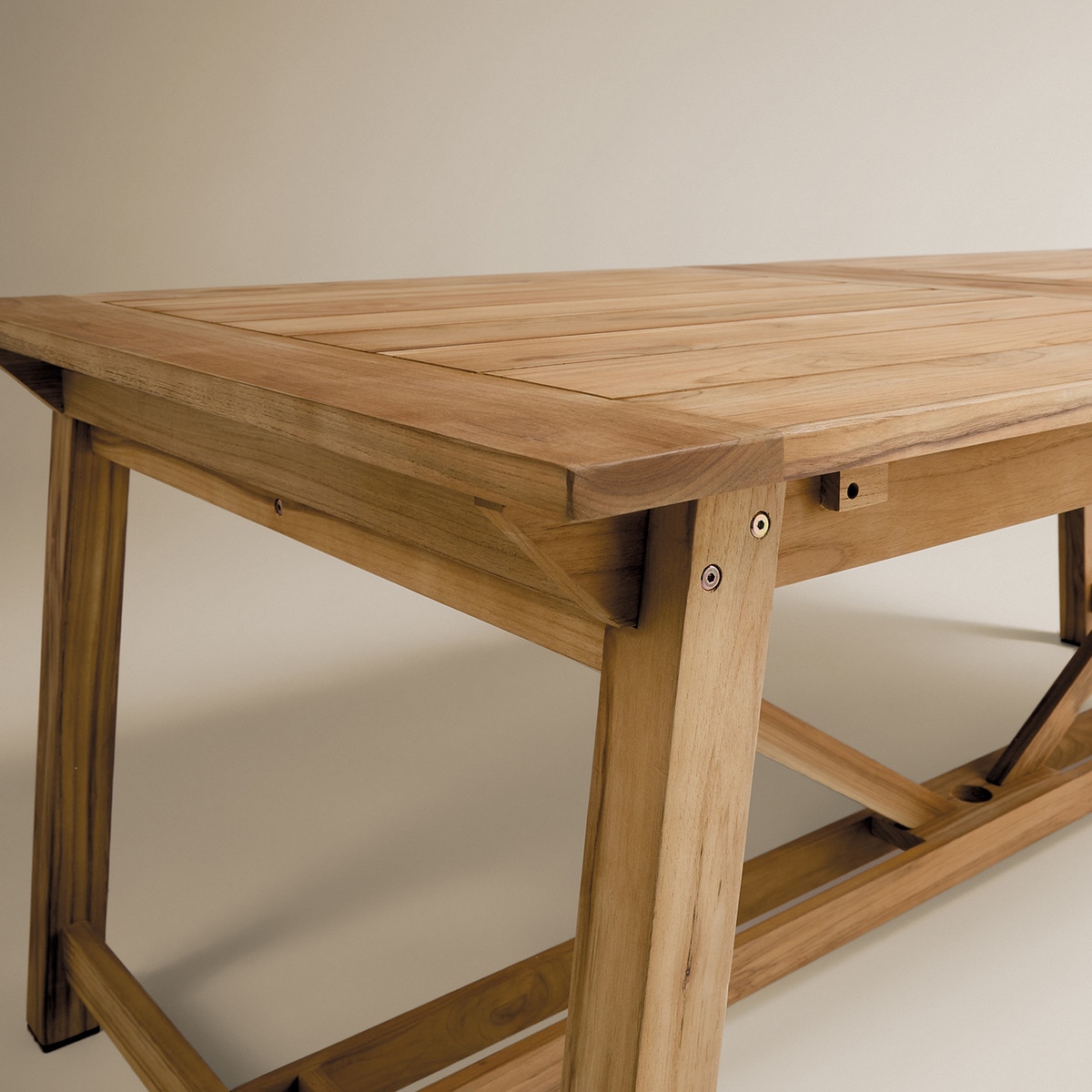 Mesa de Refeições Extensível de Teca Arrecife Natural-6