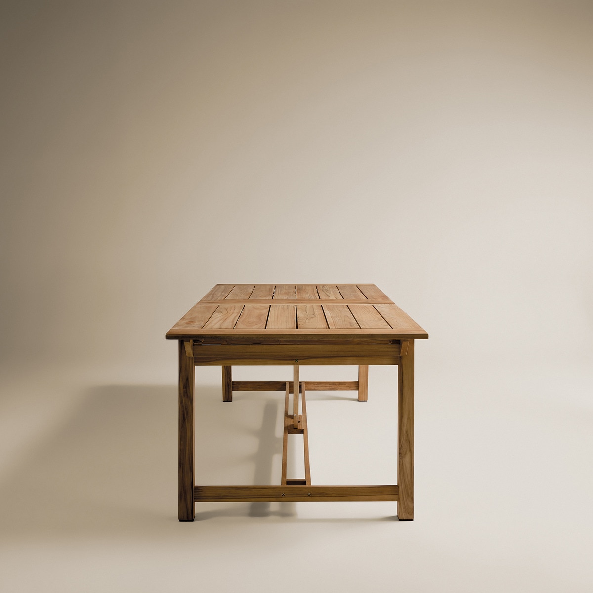 Mesa de Refeições Extensível de Teca Arrecife Natural-4