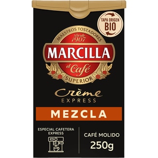 café molido mezcla especial cafetera express Creme Express paquete 250 g - Marcilla