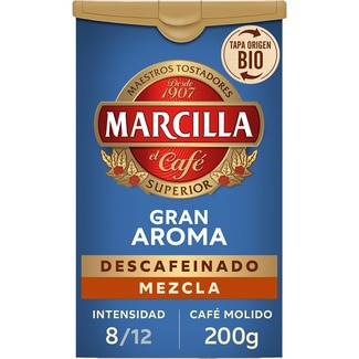 café descafeinado molido mezcla intensidad 8 paquete 200 g - Marcilla