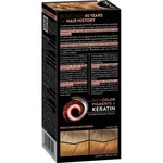 tinte coloración permanente color 8.7 Rubio Dorado Caramelo con mascarilla de keratina box 1 each