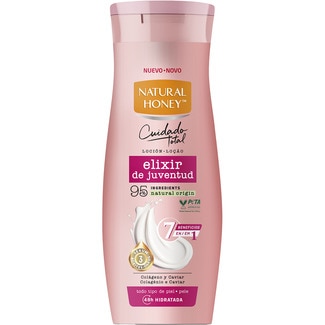 AdvancedCare loción corporal Elixir de Juventud 7 en 1 48h con colágeno y caviar frasco 330 ml para piel seca - Natural Honey