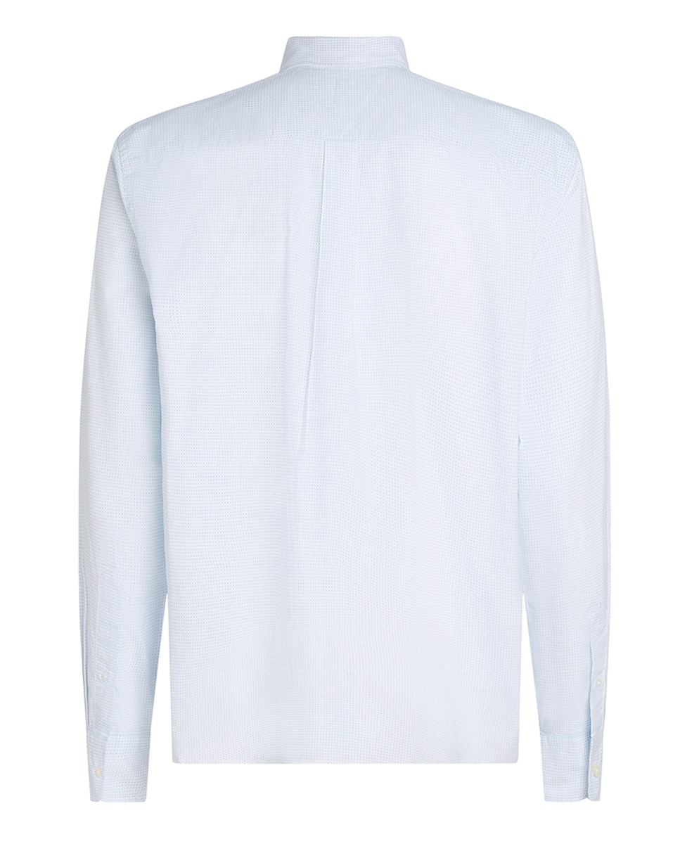 Camisa de Popelina com Mini Estampado Tamanhos Grandes Branco-2
