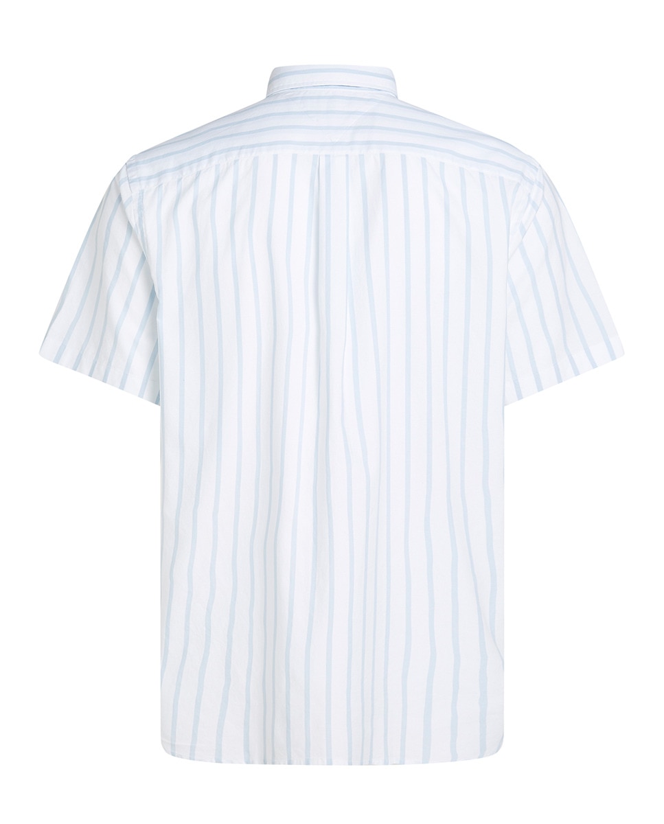 Camisa de Popelina com Manga Curta Tamanhos Grandes Branco-2