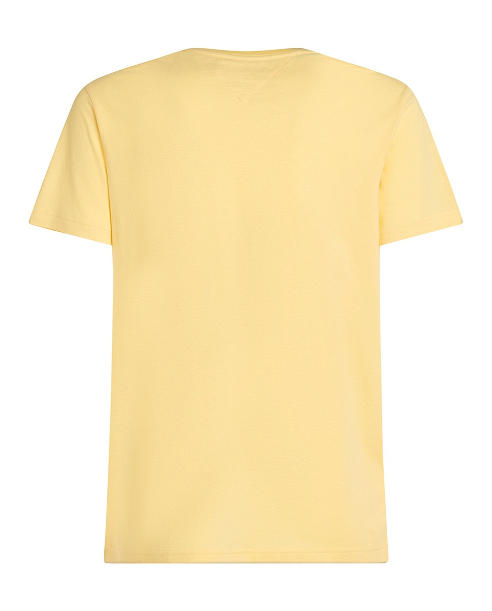 T-shirt com Bandeira Bordada Tamanhos Grandes Amarelo-5