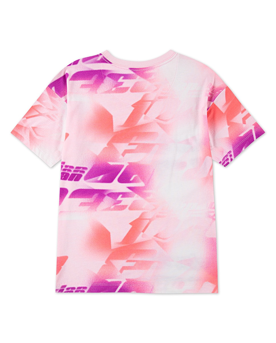 T-shirt de Manga Curta com Estampado Triple Team Multicolor-2
