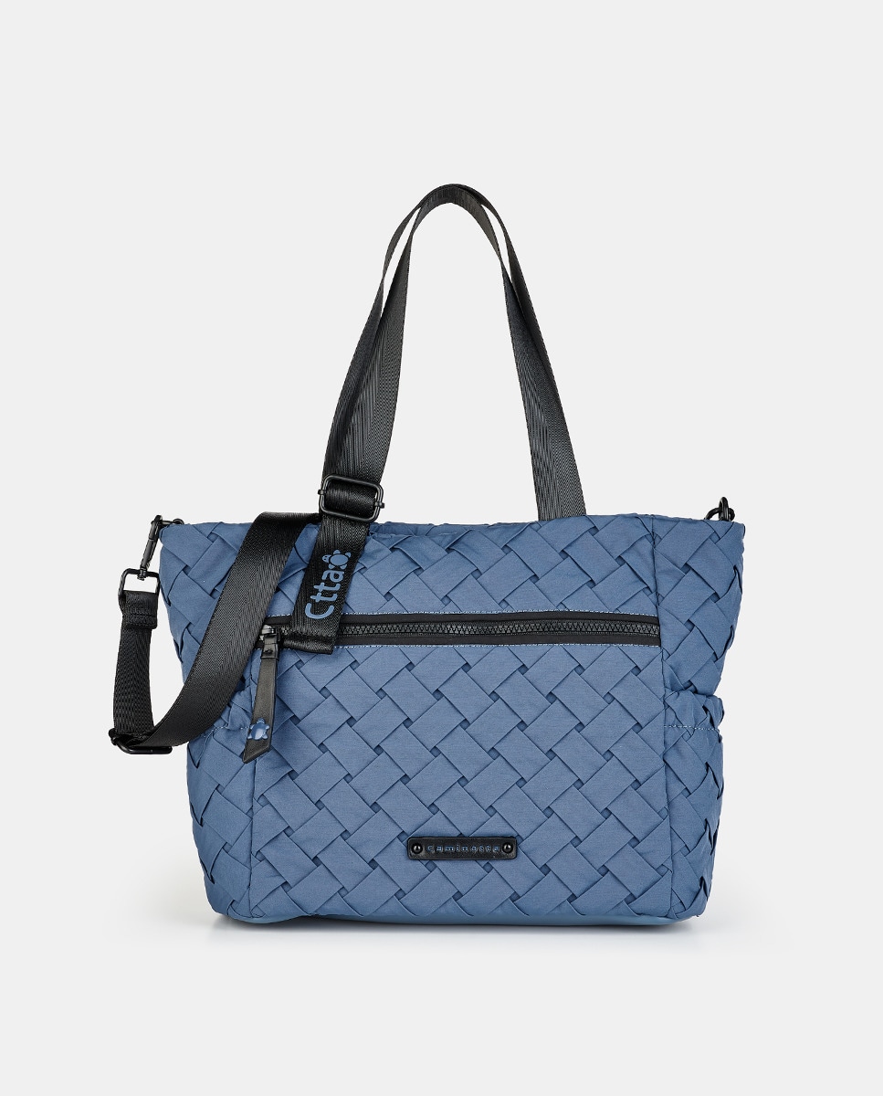 Mala Shopper - Cor de Mostarda Azul-1