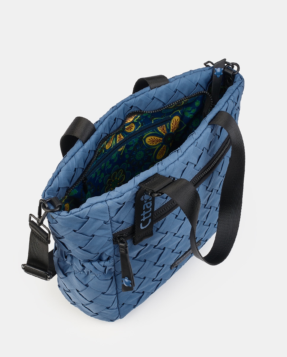 Mala Shopper - Cor de Mostarda Azul-3