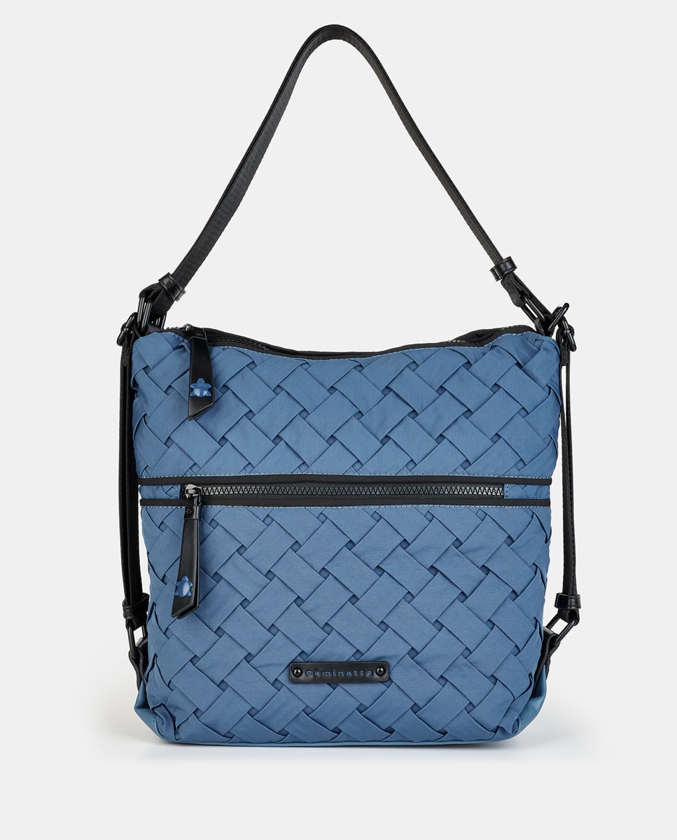Mala-Mochila - Cor de Mostarda Azul-1