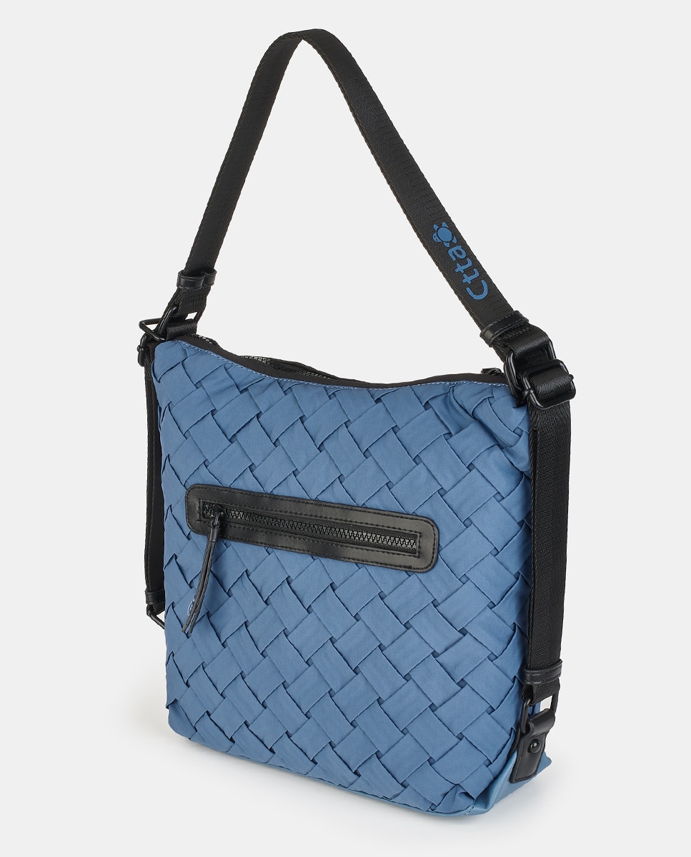 Mala-Mochila - Cor de Mostarda Azul-2
