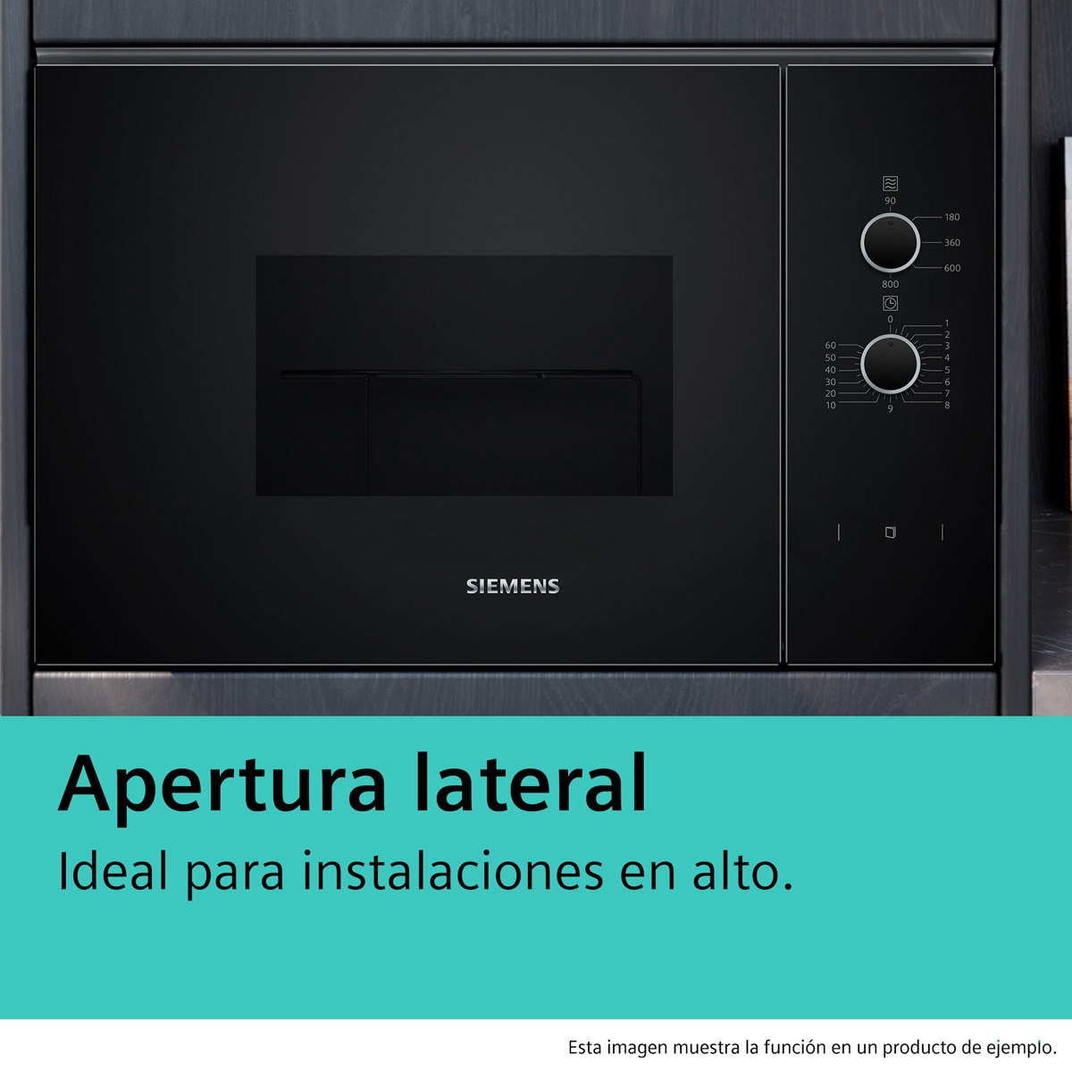 Micro-ondas Encastrável Siemens iQ300 BF520LMA1 de 800 W e de 20 Litros - Preto Preto-5