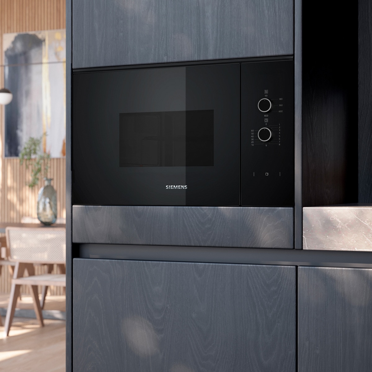 Micro-ondas Encastrável Siemens iQ300 BF520LMA1 de 800 W e de 20 Litros - Preto Preto-3