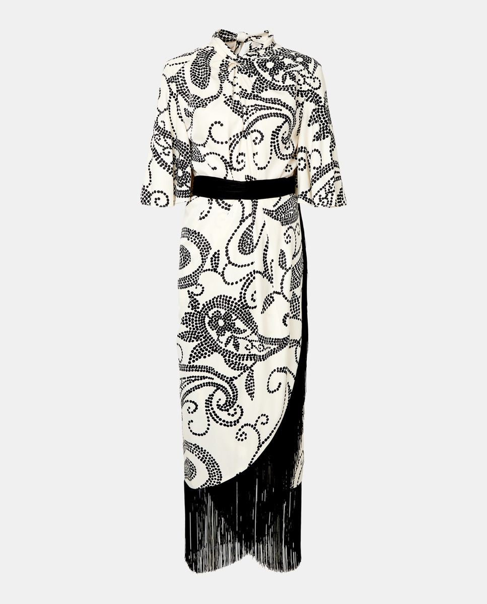 Vestido fluido Branco-4