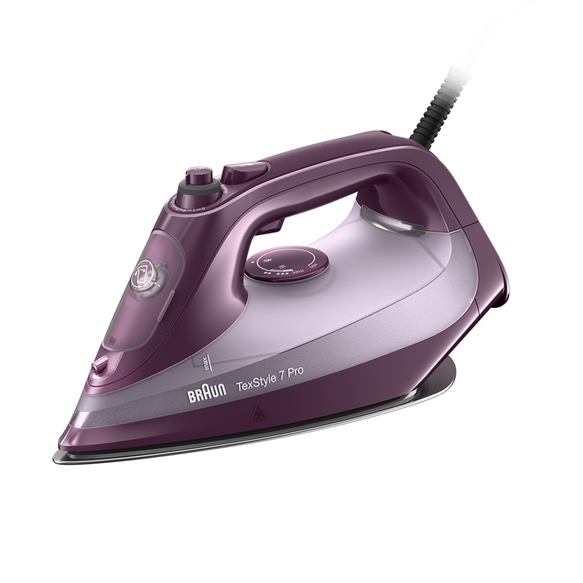 Ferro a Vapor Braun TexStyle 7 Pro SI7181VI de 3100 W Jato de Vapor 230 g/min com Base EloxalPlus - Roxo Violeta-1