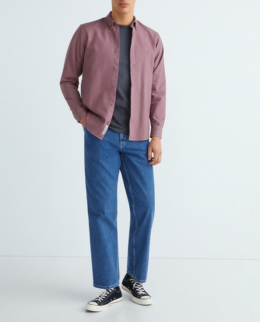 Imagen 0 de Camisa de hombre algodón con logo bordado