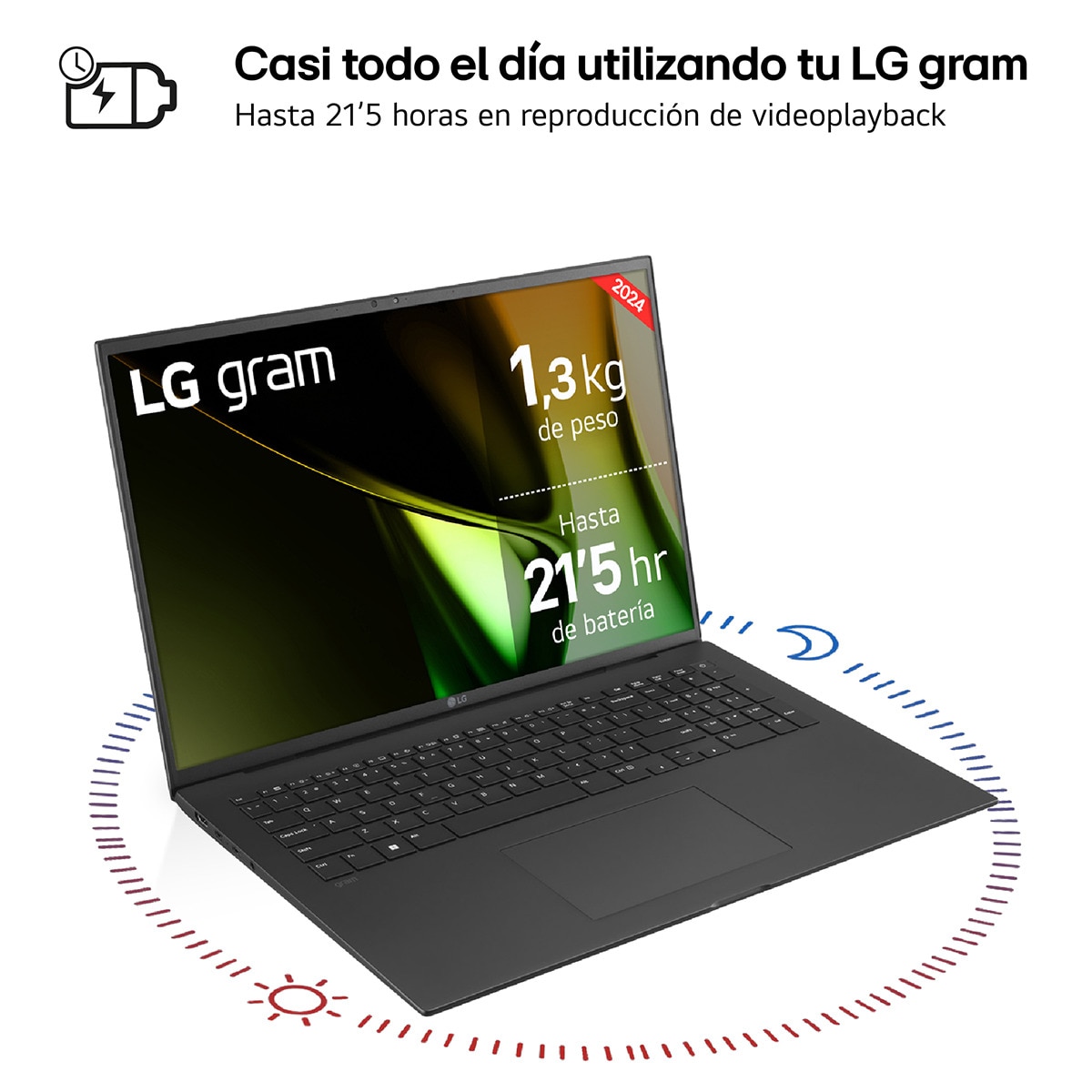 Portátil LG gram 17Z90S, Intel Core Ultra 7-155H, 32 GB, 1+1 TB SSD, 17", W11 Negro-5