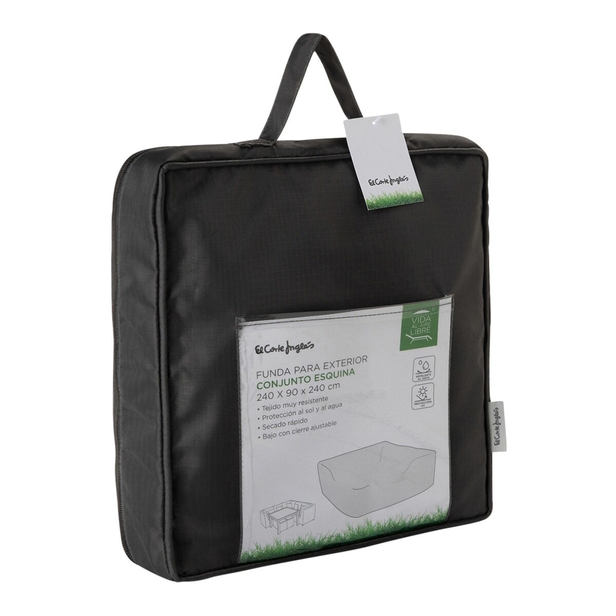 Capa de Conjunto de Cadeira de Canto de Jardim Cover Cinzento-2