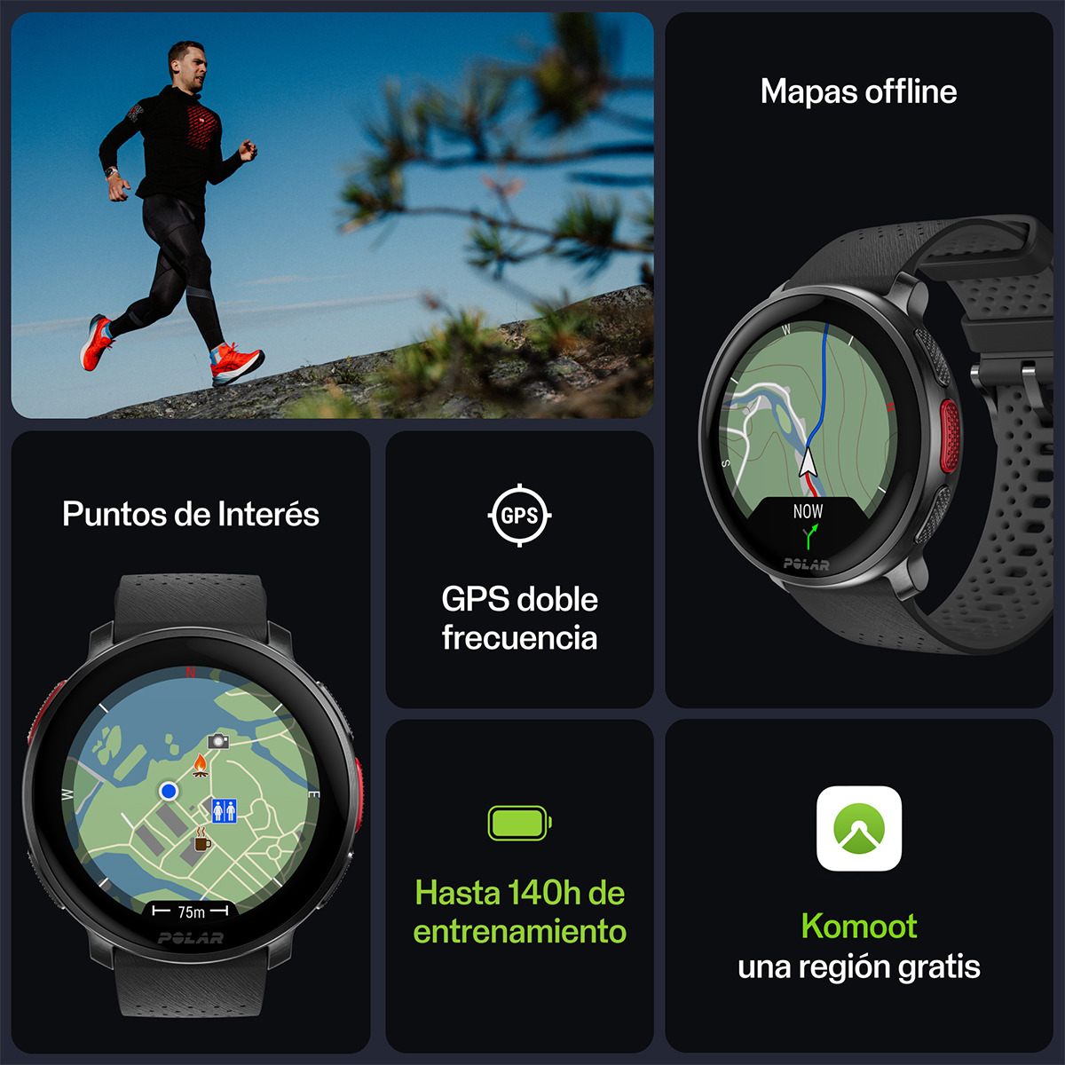 Relógio Smartwatch Vantage V3 Preto / Cinzento-5
