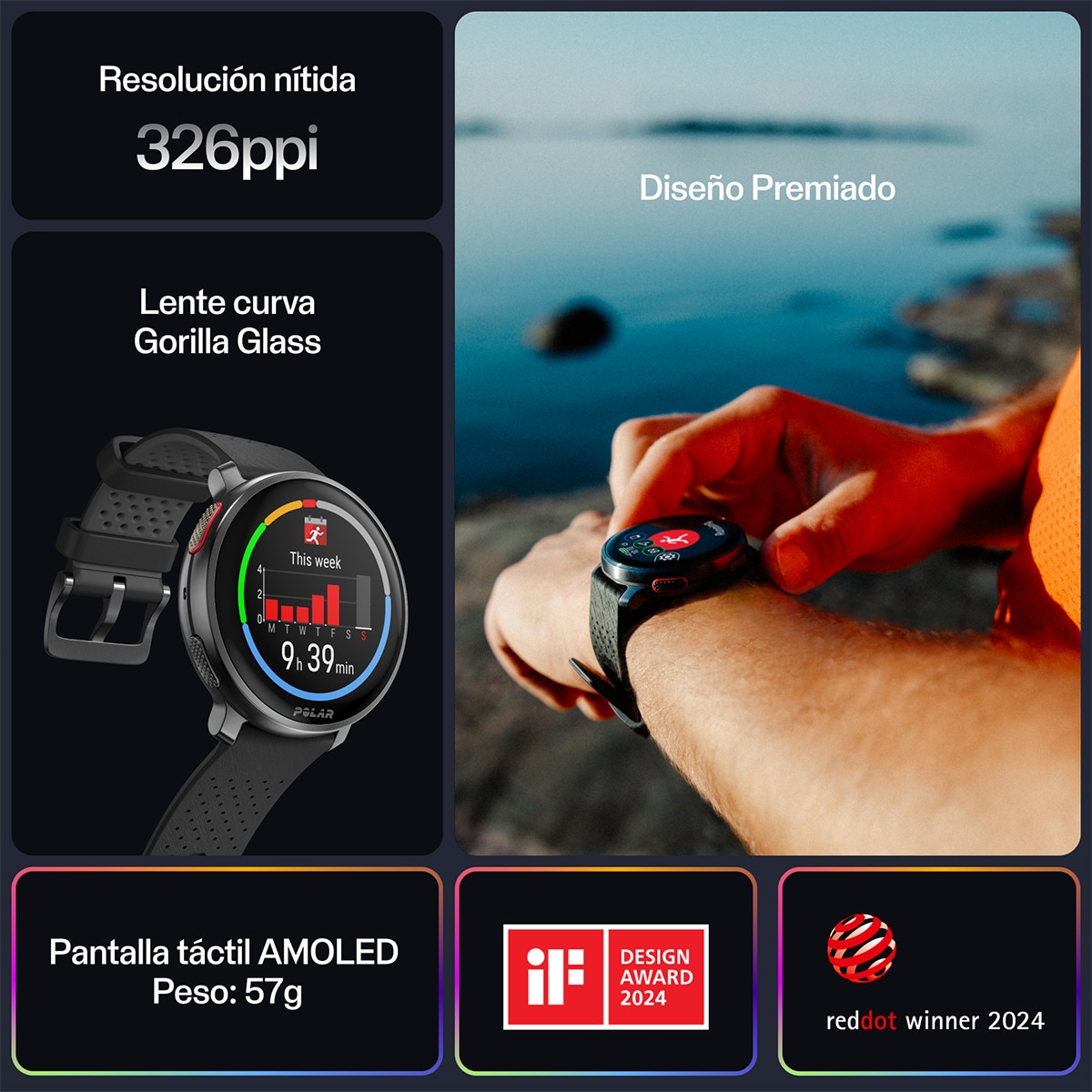 Relógio Smartwatch Vantage V3 Preto / Cinzento-4