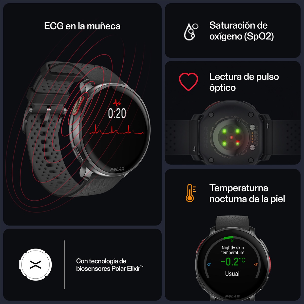 Relógio Smartwatch Vantage V3 Preto / Cinzento-3