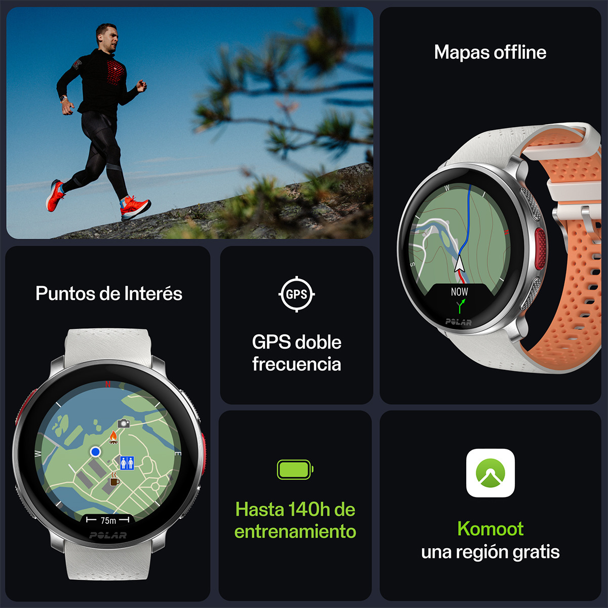 Relógio Smartwatch Vantage V3 Cinzento / Laranja-5