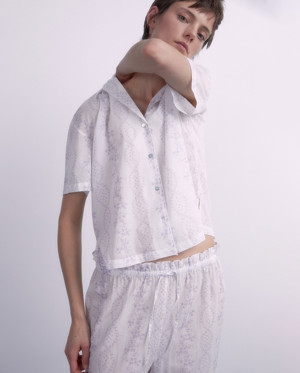 Pijama Estampado Lilás-3