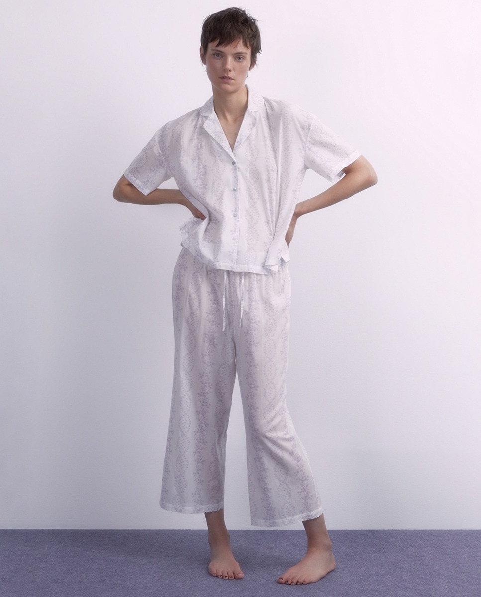 Pijama Estampado Lilás-1