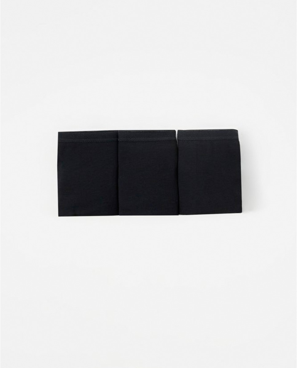 Pack de cuecas lisas Preto-6