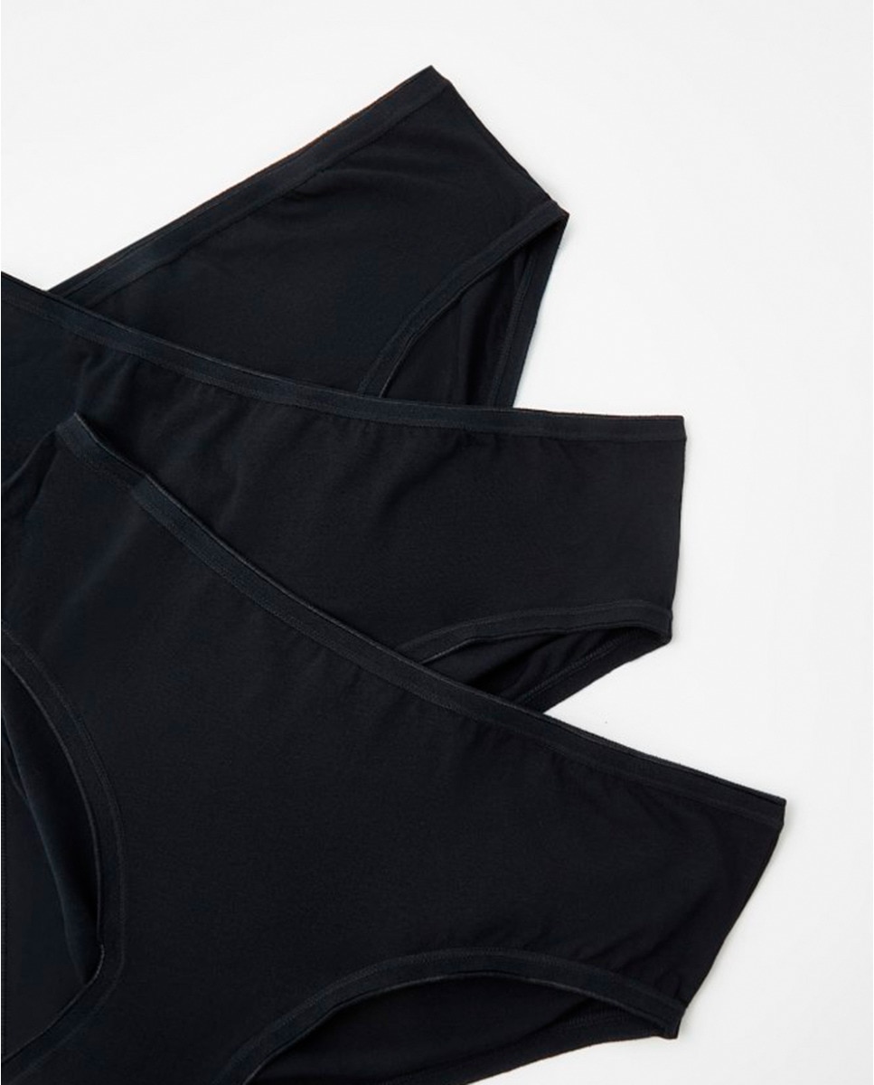 Pack de cuecas lisas Preto-5