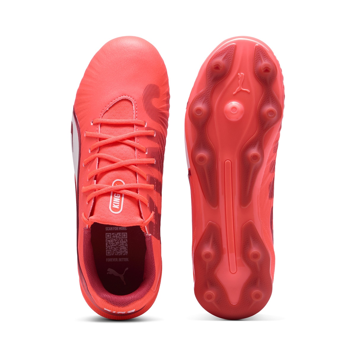 Chuteiras de Futebol de Criança King Match FG/AG Jr Vermelho-3