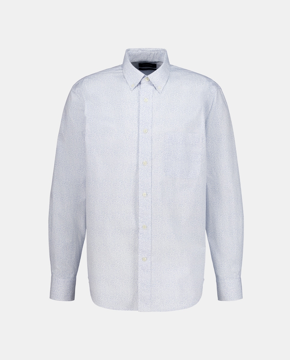 Camisa de Popelina com Micro Estampado Branco-4