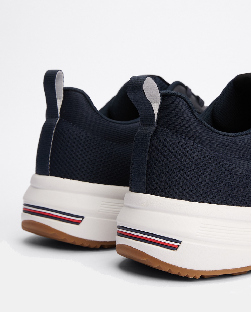 Zapatillas hombre tipo running bajas ultraligeras logo Azul marino-5