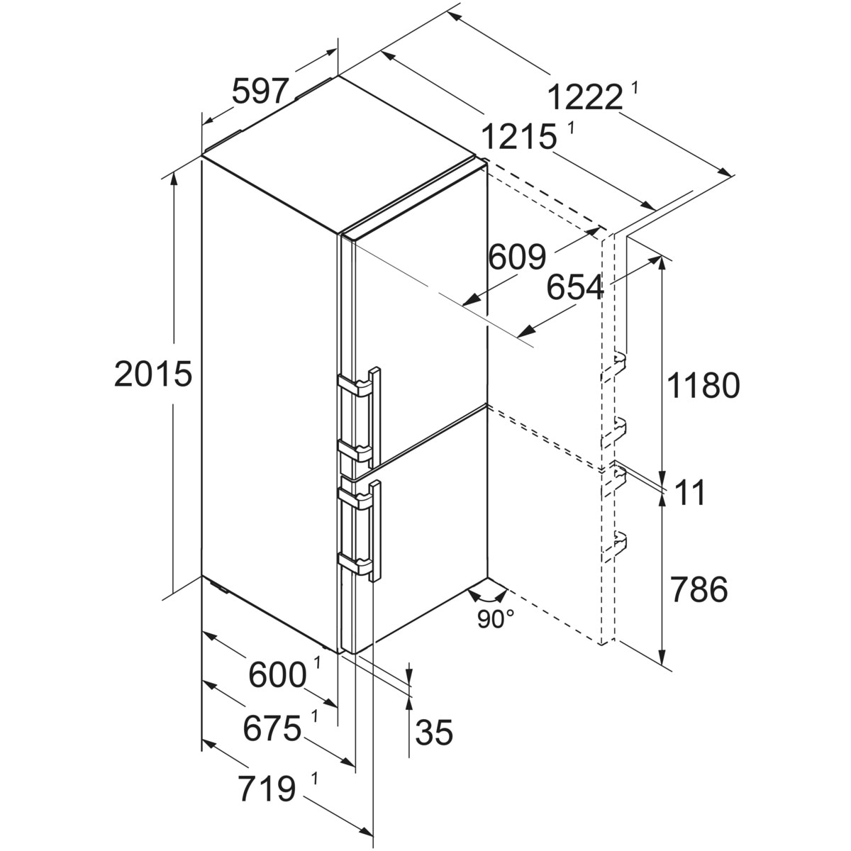 Frigorífico Combinado Liebherr CBNsda 575i com Biofresh, NoFrost e de 201,5 cm - Inox Inox-2