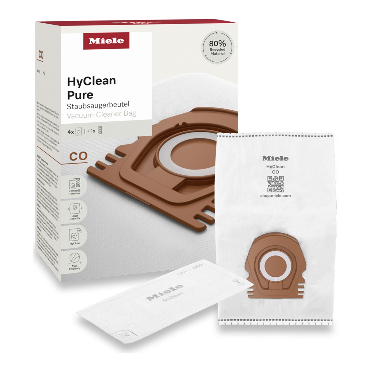 Sacos de Aspirador Miele CO HyClean Pure - 4 Unidades 1