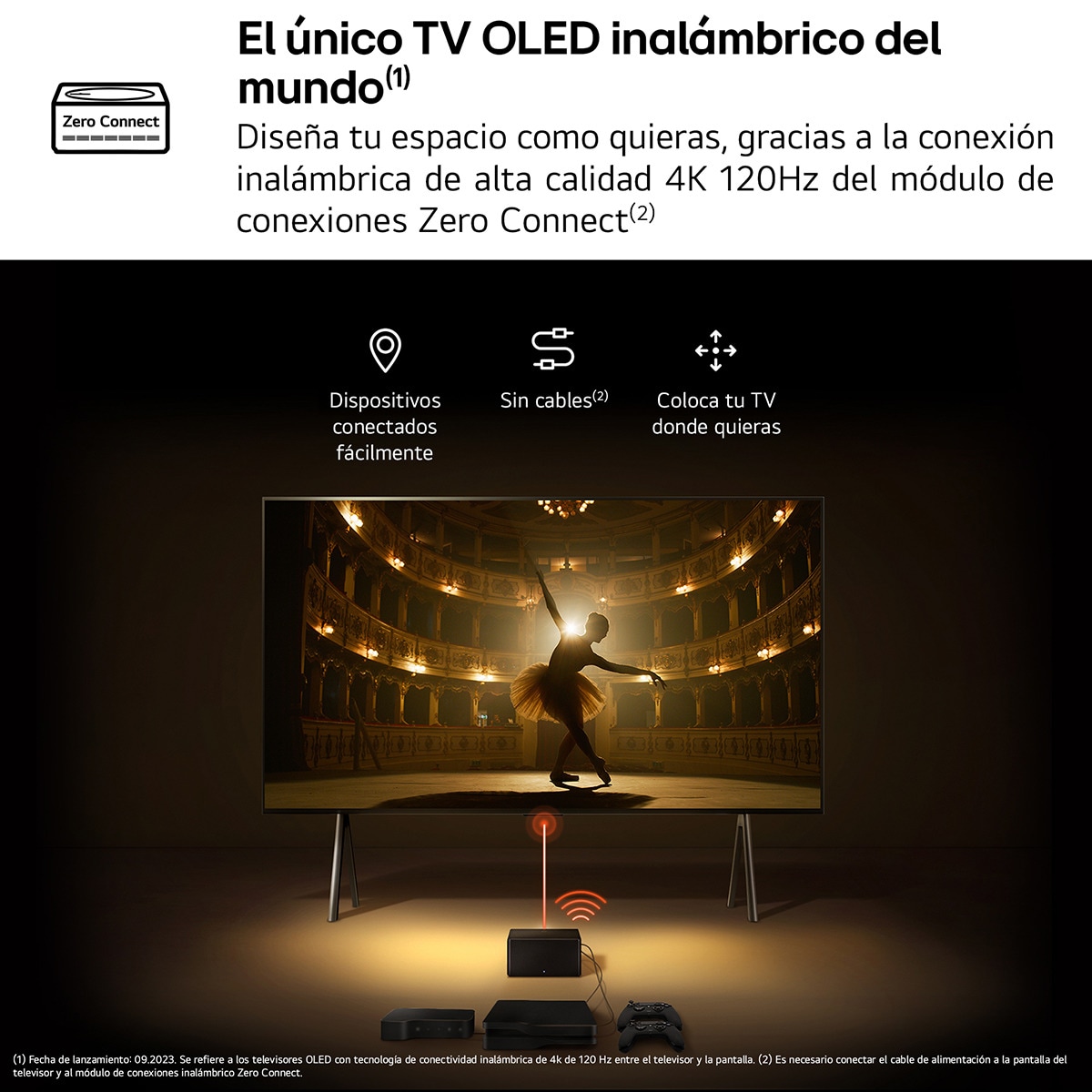 TV OLED Signature 246 cm (97") LG OLED97M49LA 4K Inalámbrico con Smart TV WebOS24 para instalar en pared con soporte incluido Negro / Plata-9
