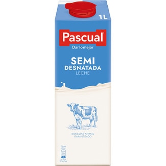 leche semidesnatada brik 1 l - Pascual