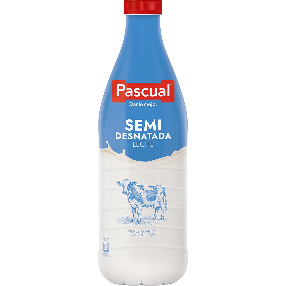 leche semidesnatada botella 1,5 l
