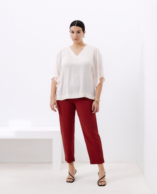 Imagen 0 de Blusa de mujer en color liso