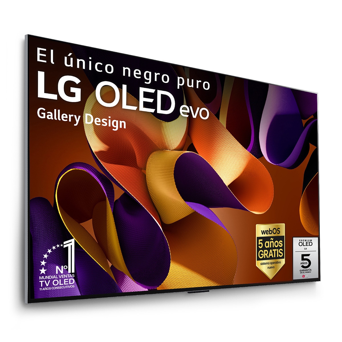 TV OLED evo* 195cm (77") LG OLED77G45LW 4K con Smart TV WebOS24 para instalar en pared con soporte incluido (Reacondicionado grado A) Negro / Plata-1