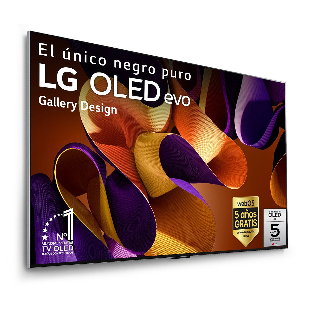 TV OLED evo* 139cm (55") LG OLED55G45LW 4K con Smart TV WebOS24 para instalar en pared con soporte incluido (Reacondicionado Grado A) Negro / Plata-1