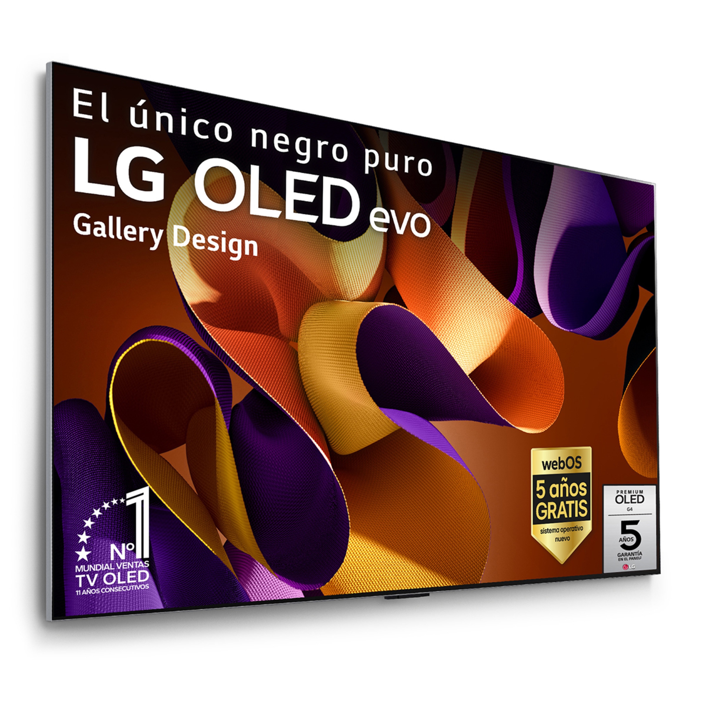 TV OLED evo* 164cm (65") LG OLED65G45LW 4K con Smart TV WebOS24 para instalar en pared con soporte incluido (Reacondicionado Grado A) Negro / Plata-1