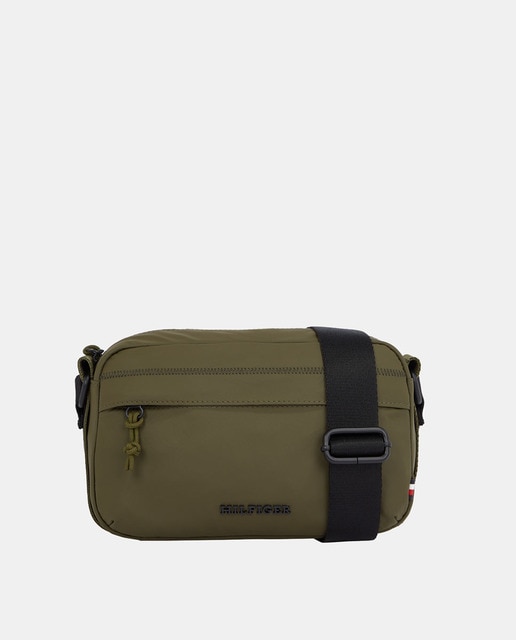 Imagem 0 de Mala a Tiracolo Estilo Mini Repórter em Nylon Reciclado com Bolso Exterior