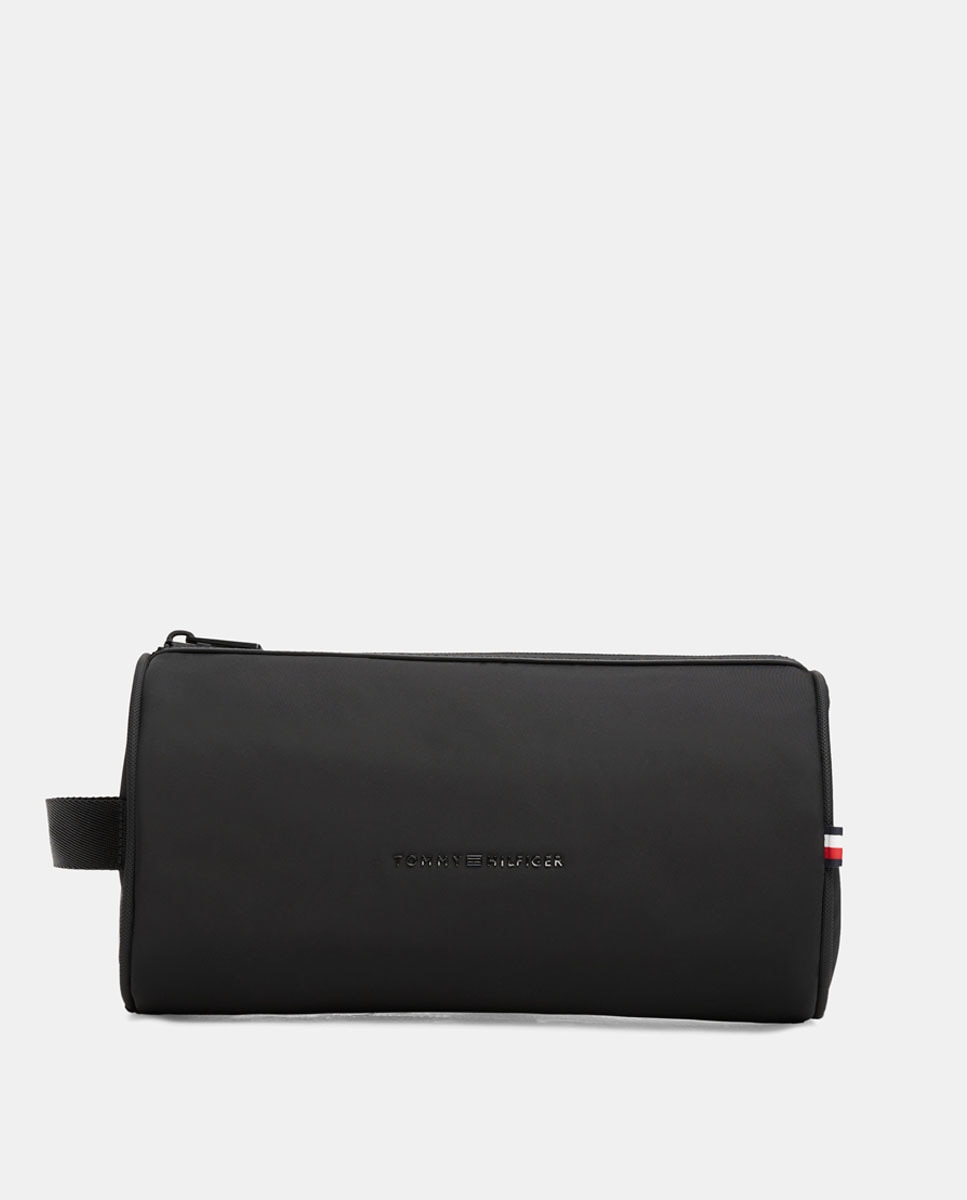 Nécessaire de Poliéster Reciclado com Desenho de Logótipo à Frente Preto-1