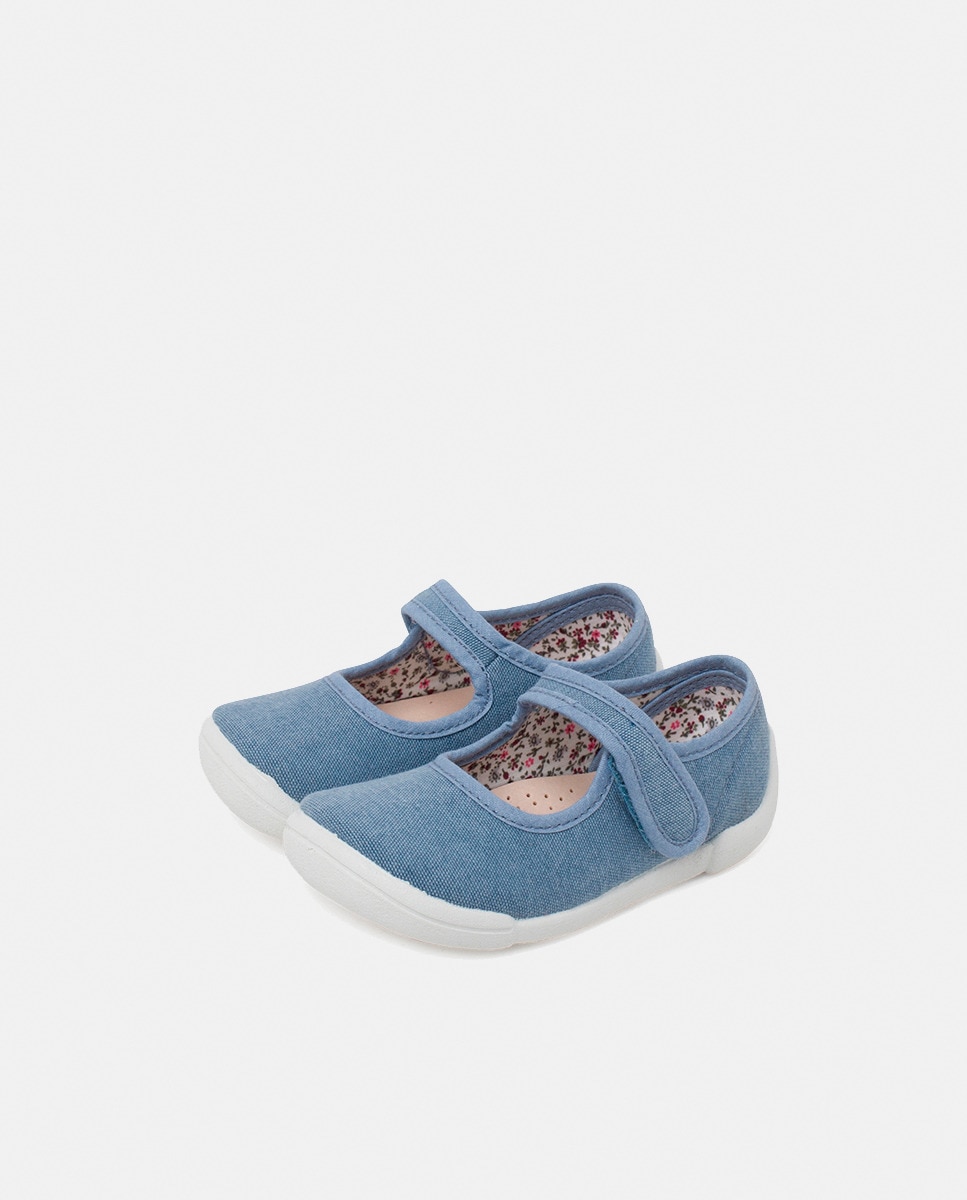 Sapatos de Presilha Barefoot com Tira Aderente Pisamonas Azul-3